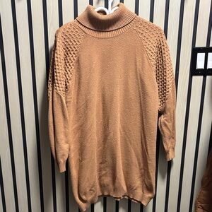 BB Dakota by Steve Madden Tan Cowl Neck Sweater